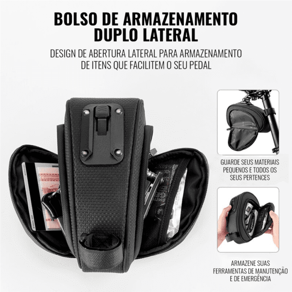 Bolsa de Selim Impermeável Para Bicicletas 1L - Rockbros ™ - Image 3